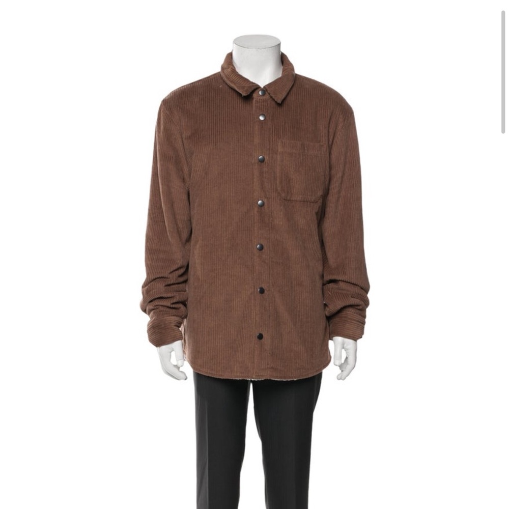 James Perse Brown Corduroy Fur-Lined Parka
